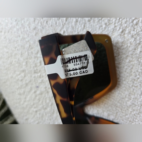 NWT! Matt & Nat, Lyn Square Sunglasses Brown Tortoise/Green Tonal Lens - Picture 6 of 7